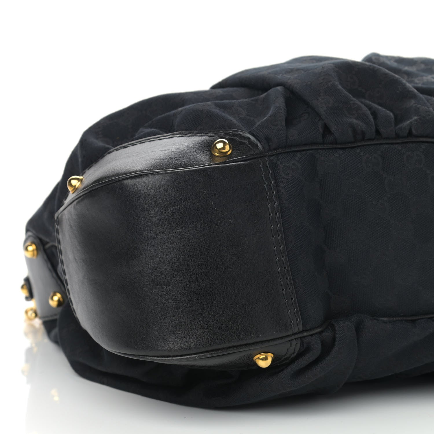 Gucci Monogram Large Jockey Hobo Black 9 of 11