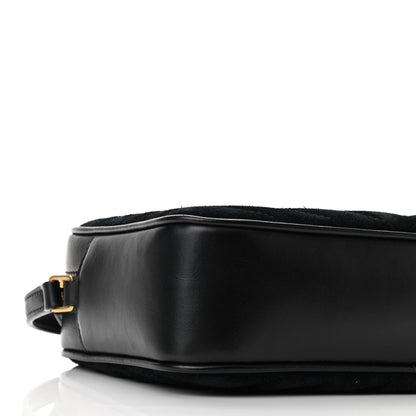 Saint Laurent Suede Calfskin Monogram Lou Camera Bag Black 8 of 10