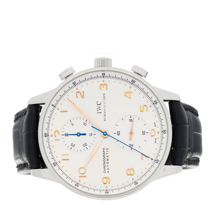 IWC Stainless Steel Alligator 41mm Portugieser Chronograph Automatic Watch IW371401 2 of 4