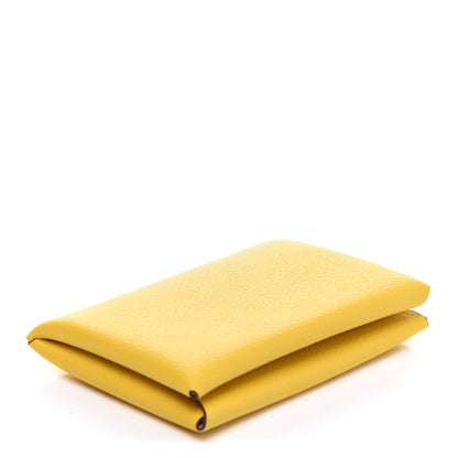Hermes Evercolor Calvi Card Case Jaune De Naples 4 of 8