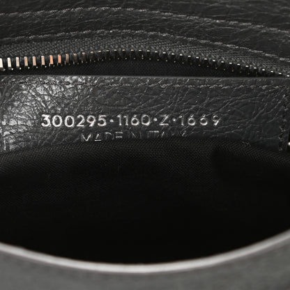 Balenciaga Agneau Classic Silver Hardware Mini City Logo Strap Gris Fossile White 7 of 8