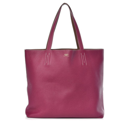Hermes Taurillon Clemence Double Sens 36 Reversible Tote Marron Tosca 1 of 11