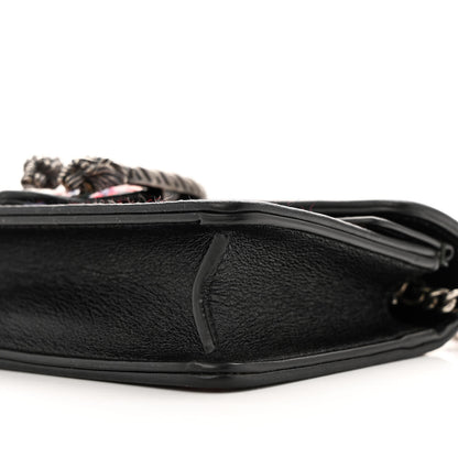 Gucci Vintage Tweed Check Super Mini Dionysus Shoulder Bag White Hibiscus Red Marine 9 of 11