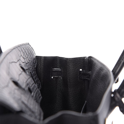 Hermes Togo Matte Alligator Birkin Touch 25 Black 14 of 32