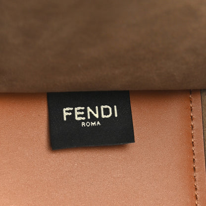 Fendi Vitello King Plexiglass Logo Embossed Small Fendi Sunshine Shopper Tote Cuoio 5 of 9