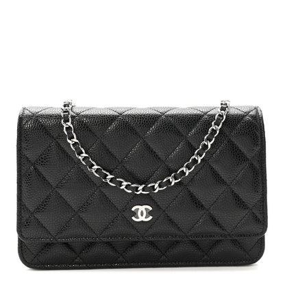 Chanel Caviar Quilted Wallet on Chain WOC Black 1 of 12