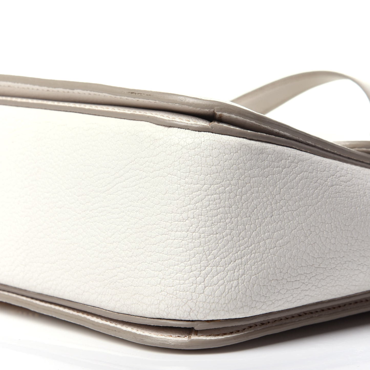 Goatskin Madras Shoulder Bag White
