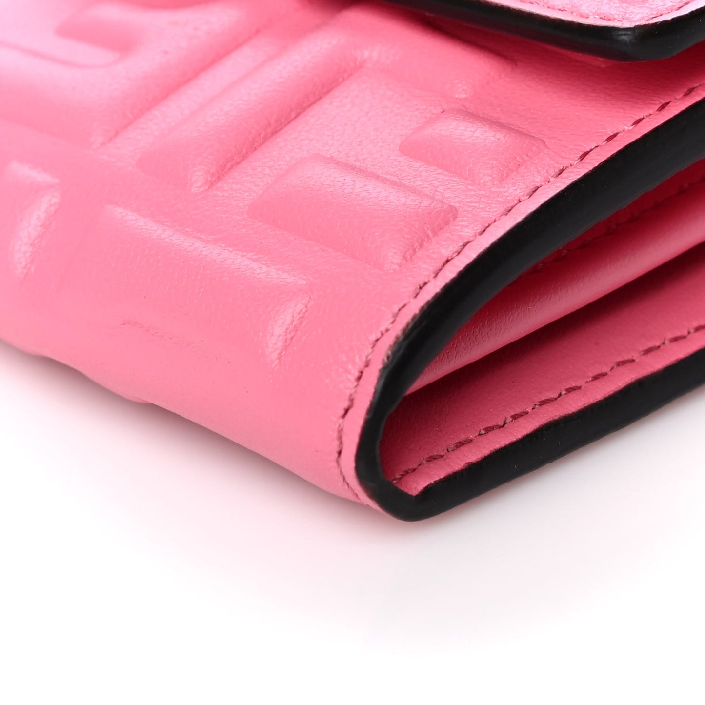 Nappa Matisse FF Embossed Continental Wallet Pink