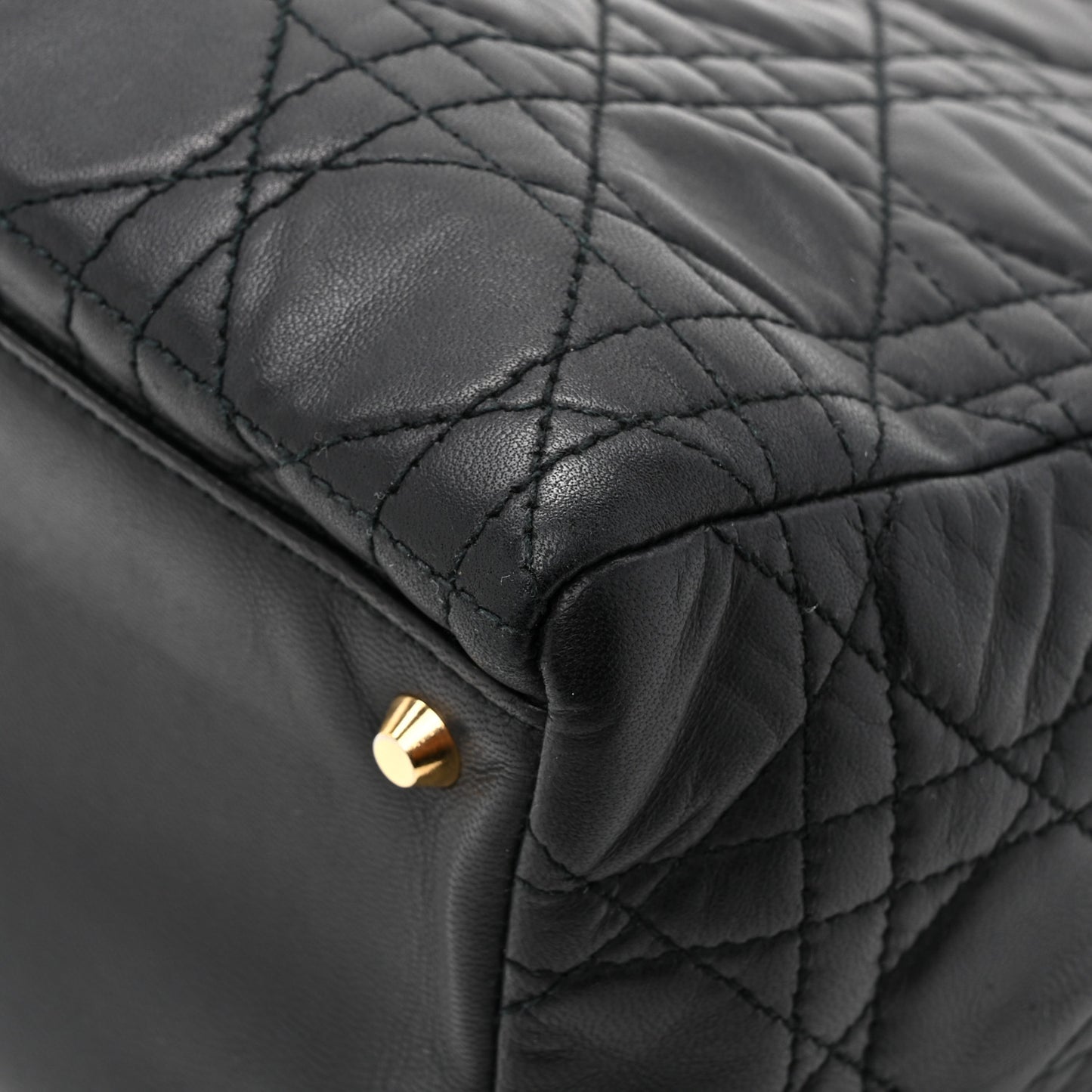 Lambskin Cannage Medium Lady Dior Black