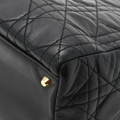Christian Dior Lambskin Cannage Medium Lady Dior Black 12 of 16