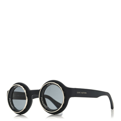 Louis Vuitton Rubber Super Vision Round Sunglasses Z2386U Black 1 of 6