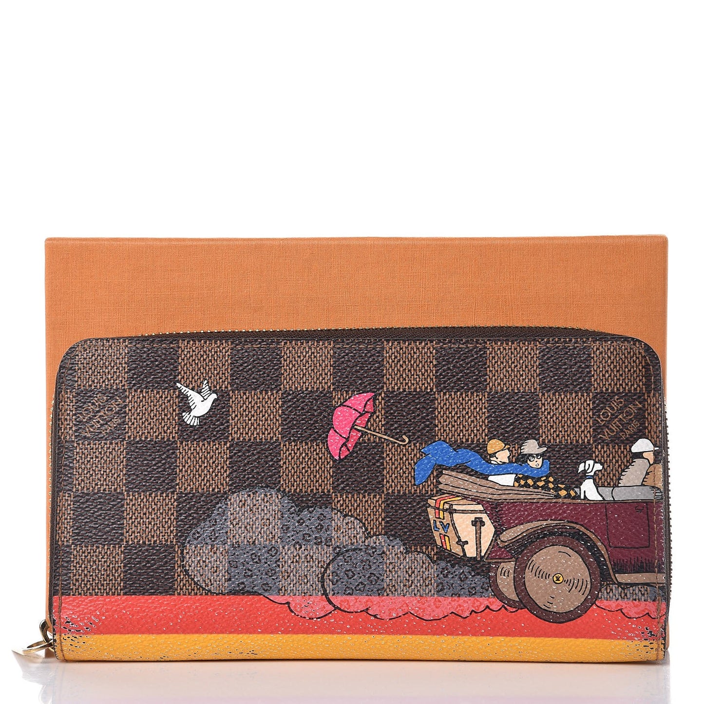 Damier Ebene 2015 Christmas Animation Zippy Wallet Poppy
