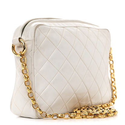 Chanel Lambskin Quilted Tassel Camera Case White 3 of 14