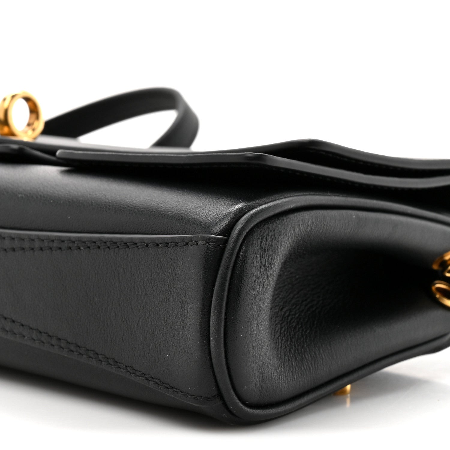 Balenciaga Smooth Calfskin Small Bel Air Clutch On Strap Black 10 of 11