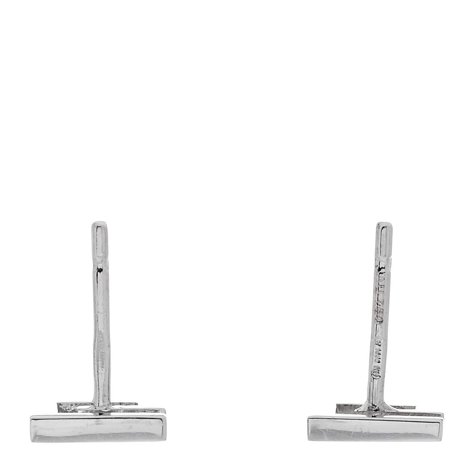 Gucci 18K White Gold G Square Stud Earrings 3 of 6