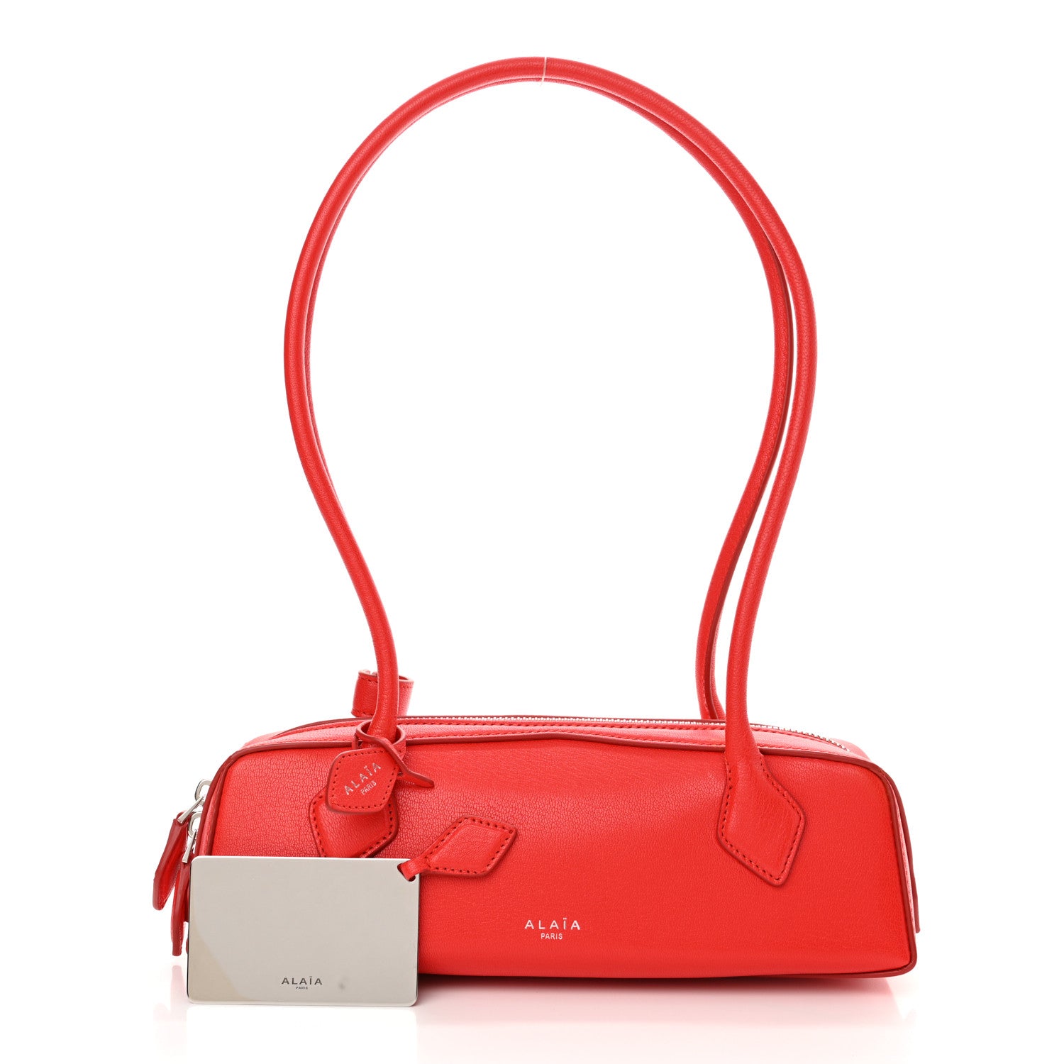 Alaia Shiny Goatskin Small Le Teckel Bag Rouge Vif 3 of 12