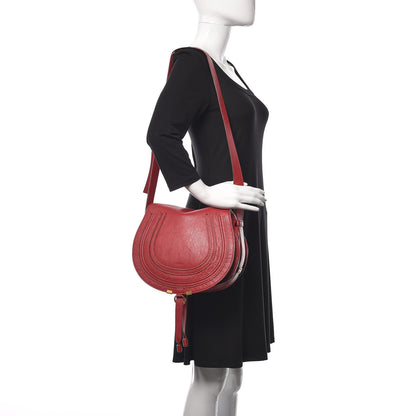 Chloe Calfskin Medium Marcie Round Crossbody Bag Red 2 of 11