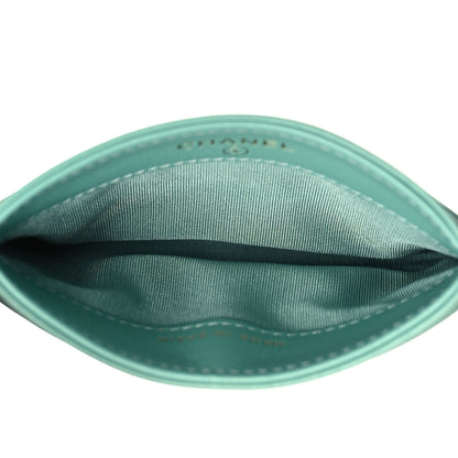 Chanel Lambskin Quilted Chanel 19 Card Holder Green 5 of 10