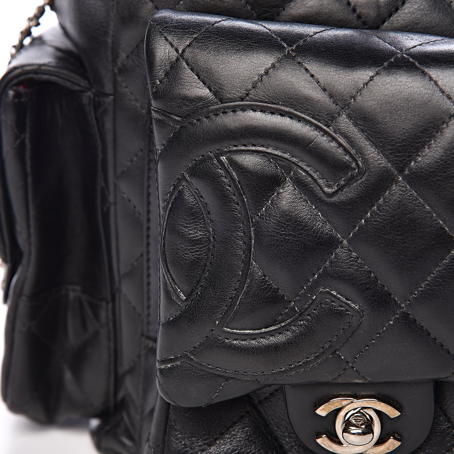 Chanel Calfskin Quilted Large Cambon Multipocket Reporter Black 18 of 24