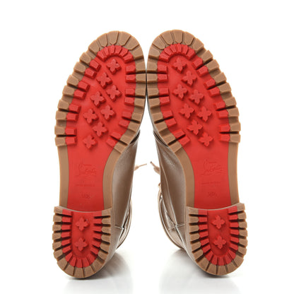 Christian Louboutin Metallic Calfskin Womens Who Runs Flat Boots 38.5 Colombe 6 of 9