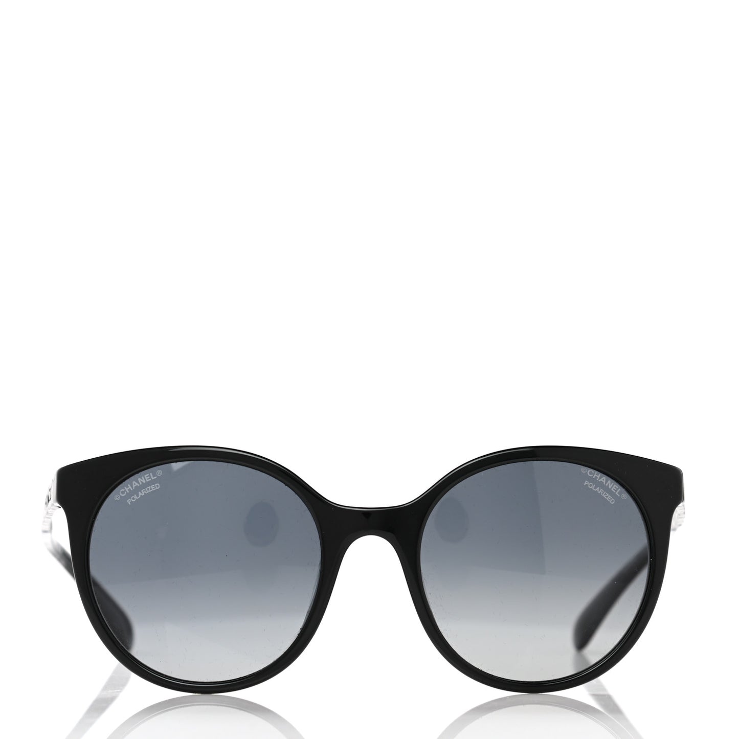 Acetate Metal Polarized Pantos Sunglasses 5440-A Black