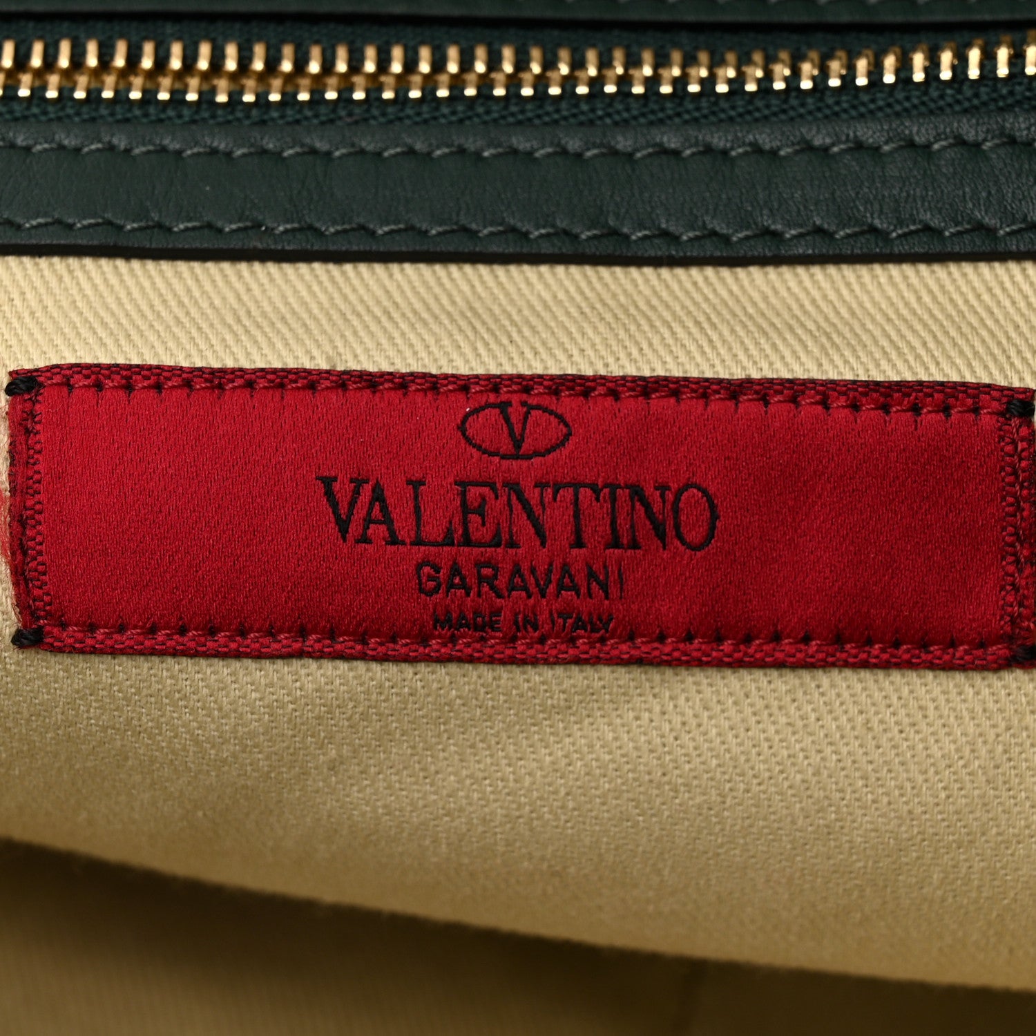 Valentino Garavani Vitello Rockstud Double Handle Tote  Smeraldo 6 of 11