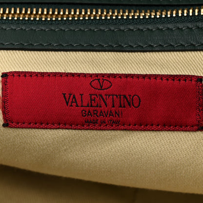 Valentino Garavani Vitello Rockstud Double Handle Tote  Smeraldo 6 of 11