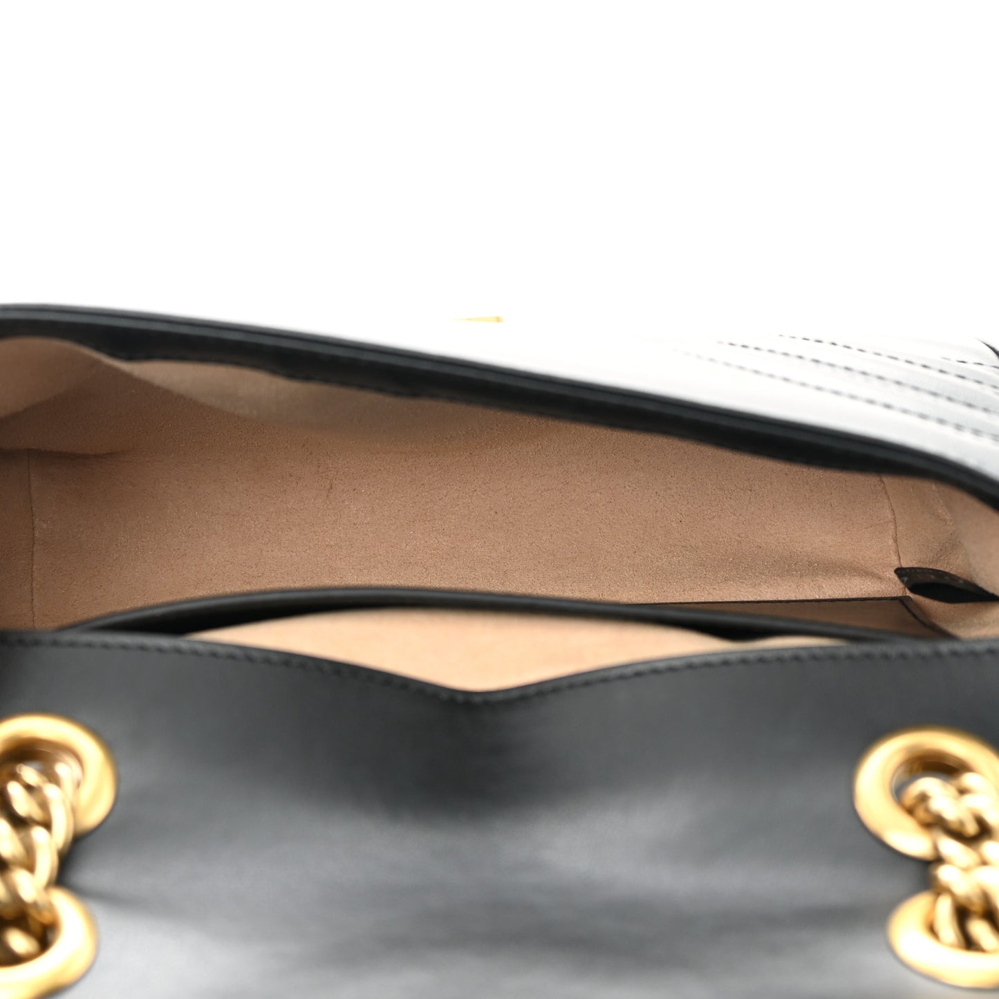 Calfskin Matelasse Mini GG Marmont Shoulder Bag Black