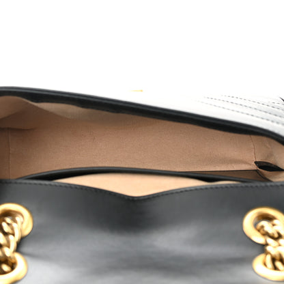 Gucci Calfskin Matelasse Mini GG Marmont Shoulder Bag Black 5 of 16