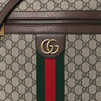 Gucci GG Supreme Monogram Web Medium Ophidia Messenger Bag Brown 9 of 11
