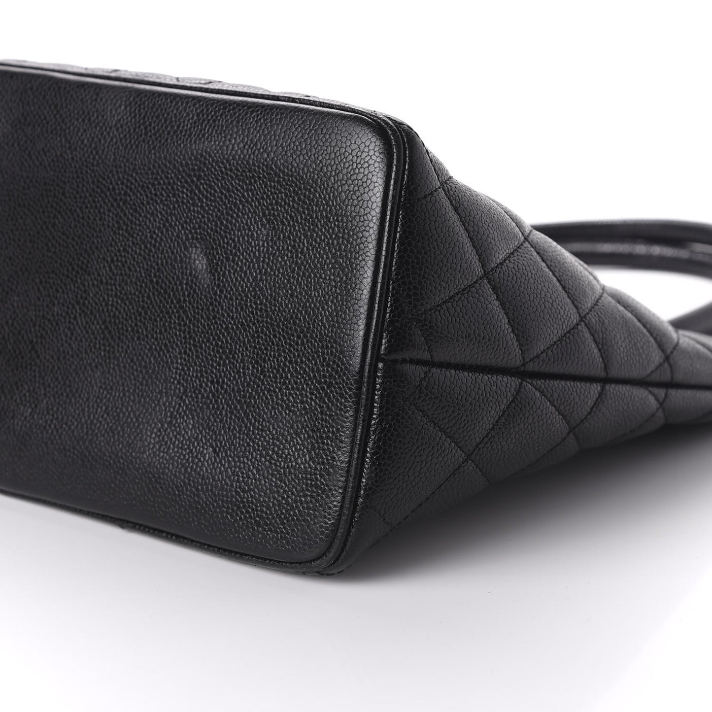 Caviar Quilted Medallion Tote Black