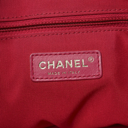 Chanel Shiny Aged Calfskin Quilted Large Shopping Bag Black 5 of 9