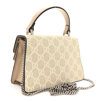 Gucci GG Supreme Monogram Mini Dionysus Top Handle Bag Beige Mystic White Oatmeal 3 of 12