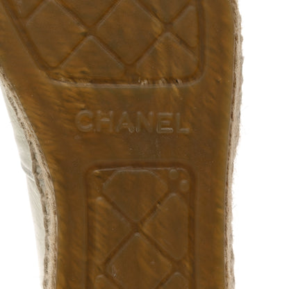 Chanel Distressed Patent CC Espadrilles 40 White 8 of 8