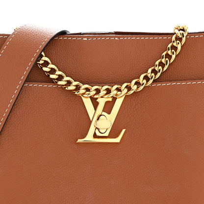 Louis Vuitton Calfskin Lock and Walk Bucket Cognac 7 of 10