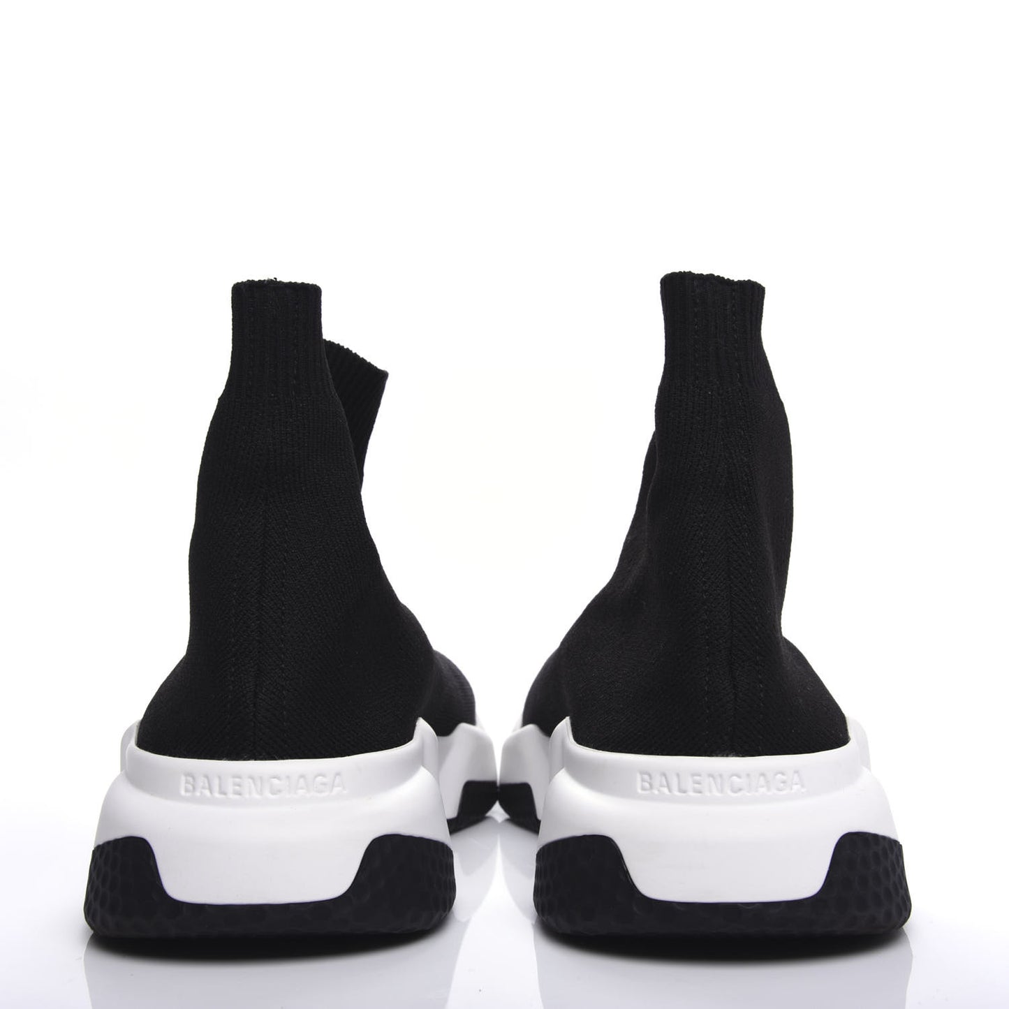 Neoprene Knit Womens Speed Sneakers 38 Black White