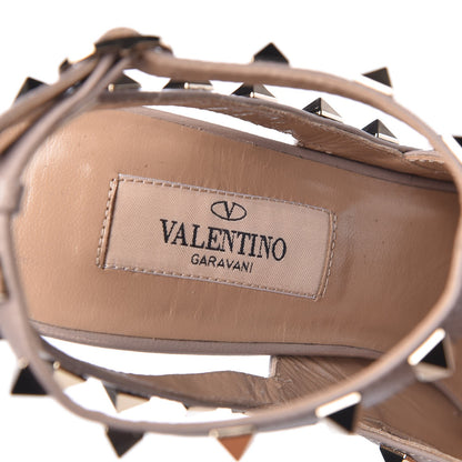 Valentino Garavani Patent Nappa Rockstud Ankle Strap 100mm Pumps 37 Poudre 7 of 8