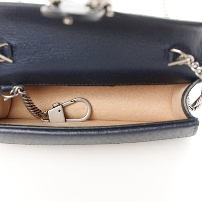 Gucci GG Supreme Monogram Textured Dollar Calfskin Super Mini Dionysus Shoulder Bag Beige Blue 5 of 11