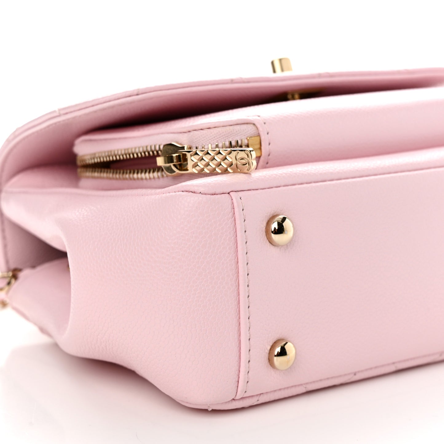 Caviar Quilted Small Business Affinity Flap Light Pink