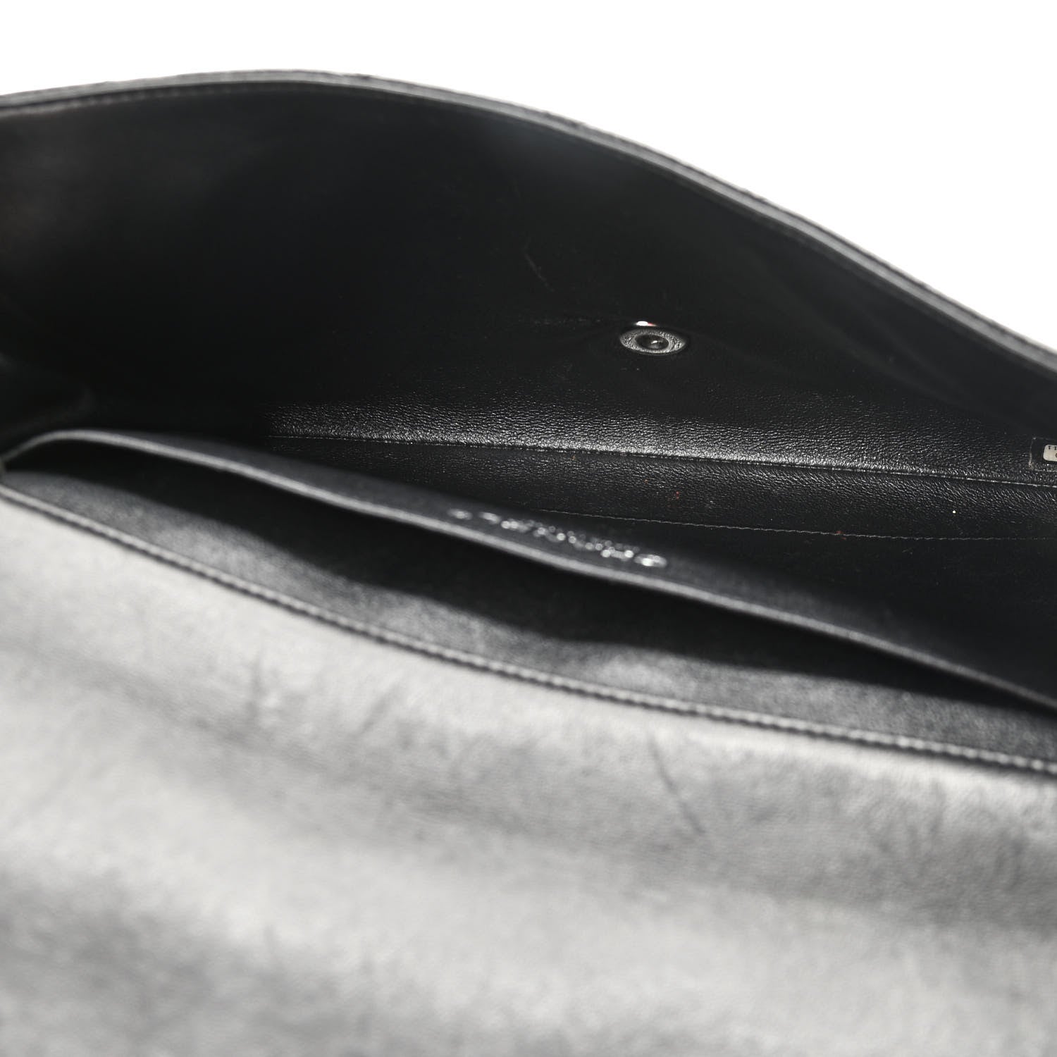 Chanel Lambskin Quilted Clutch With Chain Flap Black 5 of 13