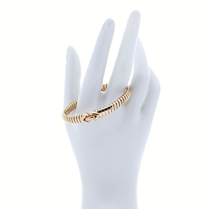 Bulgari 18K Yellow Gold Stainless Steel Tubogas Cuff Bracelet 2 of 8