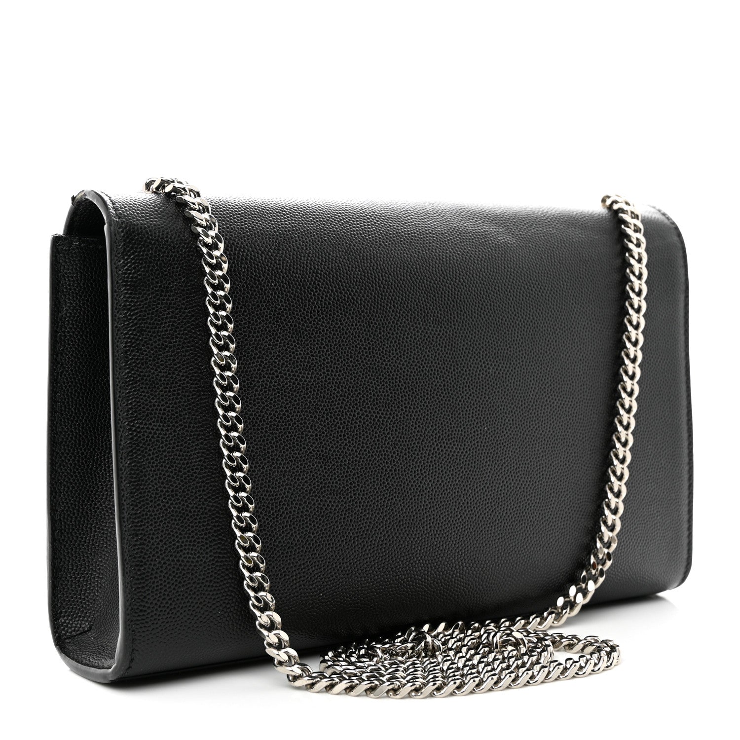 Saint Laurent Grain De Poudre Medium Classic Monogram Kate Satchel Black 3 of 15