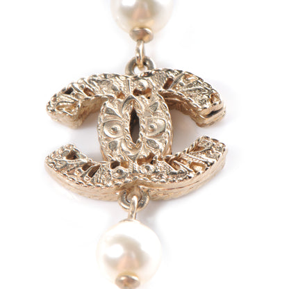 Chanel Pearl CC Long Necklace Gold 4 of 6