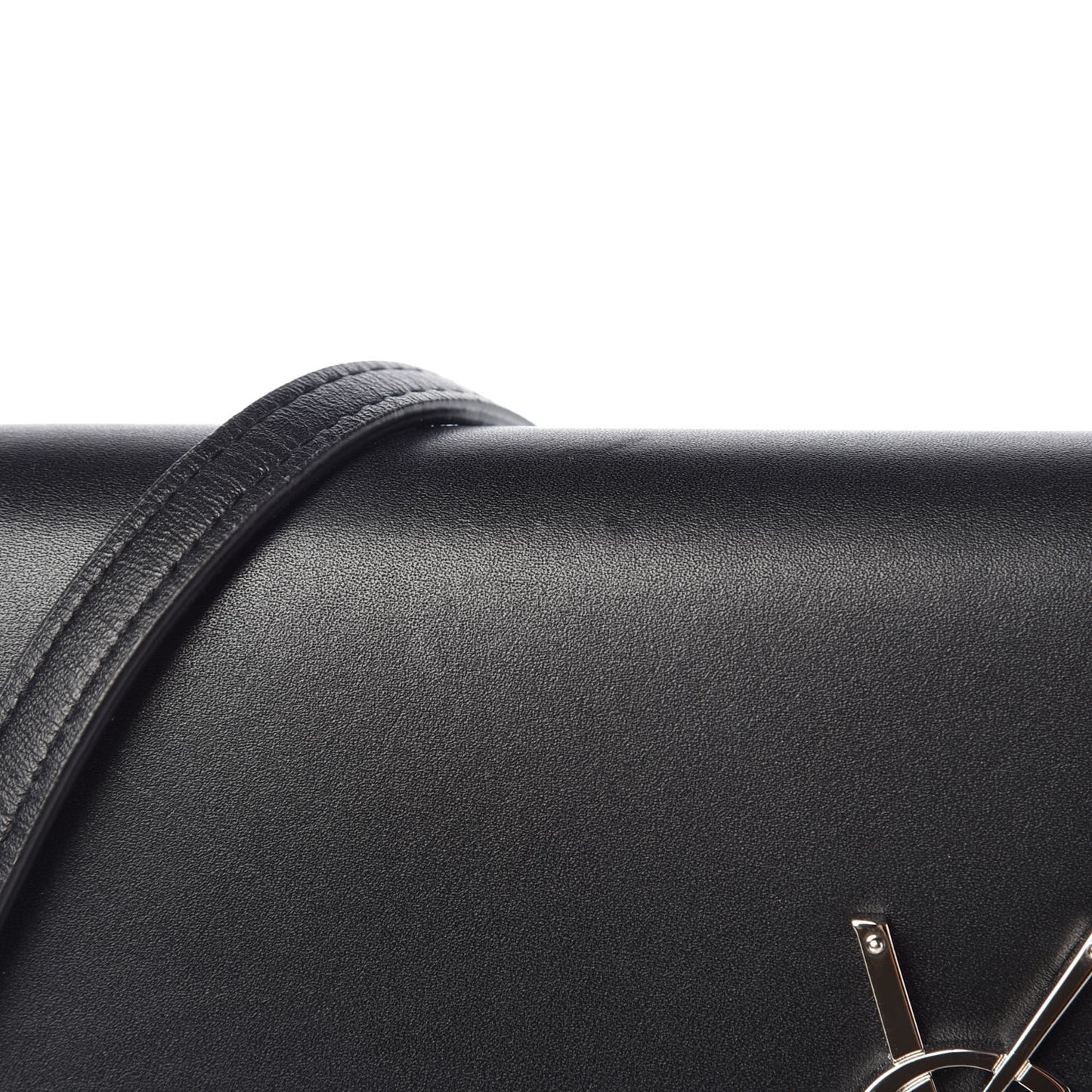 Smooth Calfskin Classic Monogram Kate Tassel Chain Wallet Black