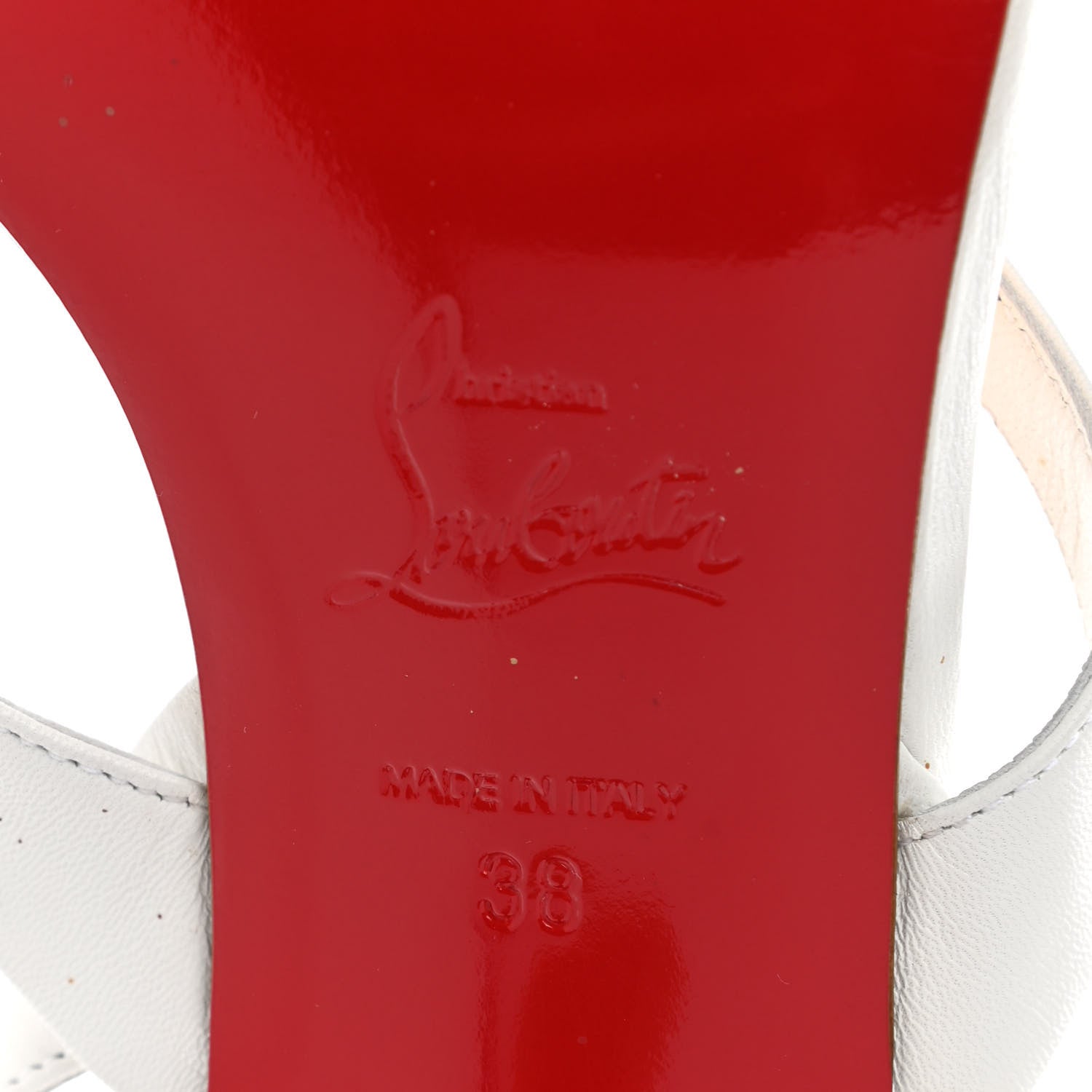 Christian Louboutin Kid Taralita 55 Thong Sandals 38 White 7 of 11