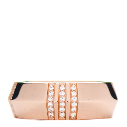 Tiffany 18K Rose Gold Diamond Atlas X Closed Wide Ring 54 7 3 of 4