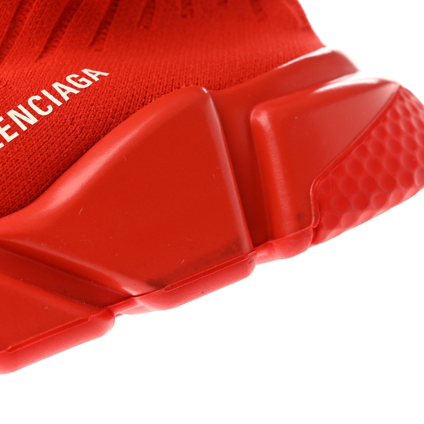 Ribbed Effect Knit Mens Speed Sneakers 42 Rouge