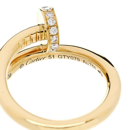 Cartier 18K Yellow Gold Diamond Juste Un Clou Ring 51 5.75 4 of 5