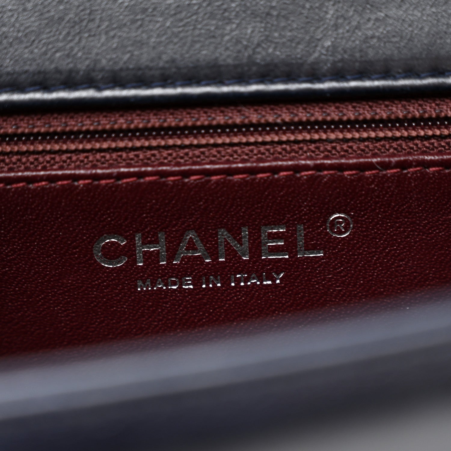 Chanel Calfskin Embossed New Medium Paris Salzburg Boy Flap Navy 6 of 11