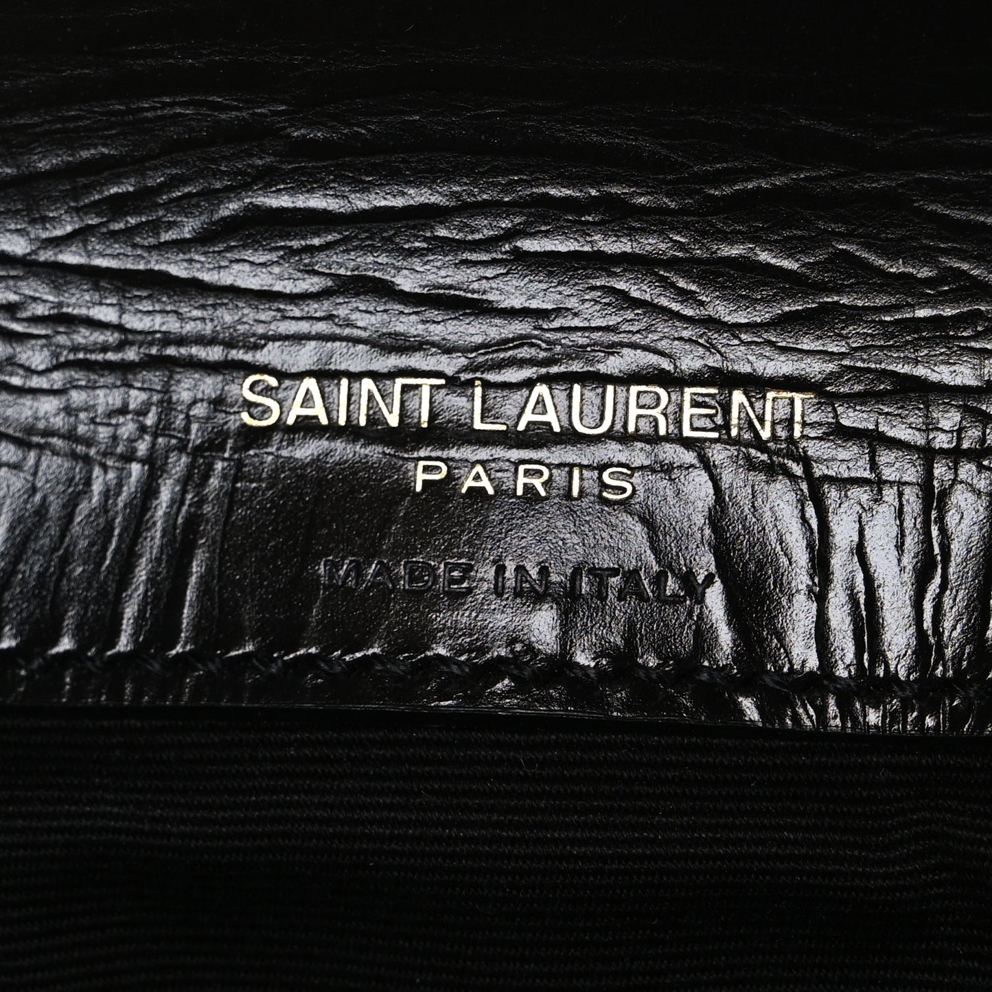 Shiny Calfskin Matelasse Chevron Monogram Mini College Bag Black